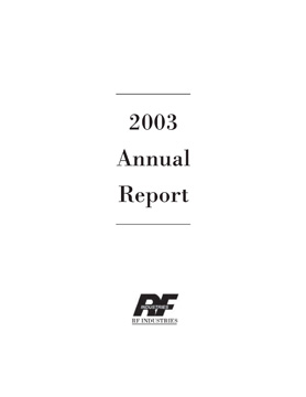 RFIL 2003 Annual Report